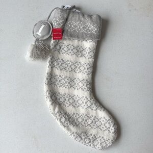 Wondershop Knit Fair Isle Monogram Christmas Stocking Letter I NEW!